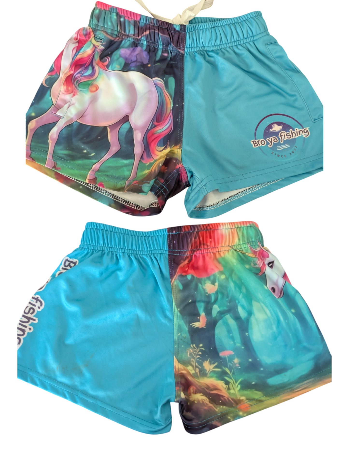 Teal Unicorn Fishing Shirts and Shorts Deal !