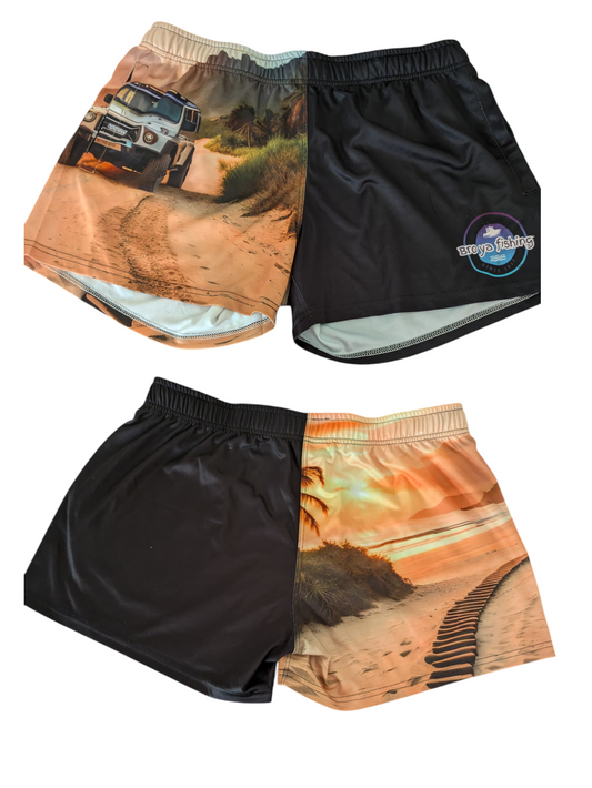 Sunset Track Footy Shorts